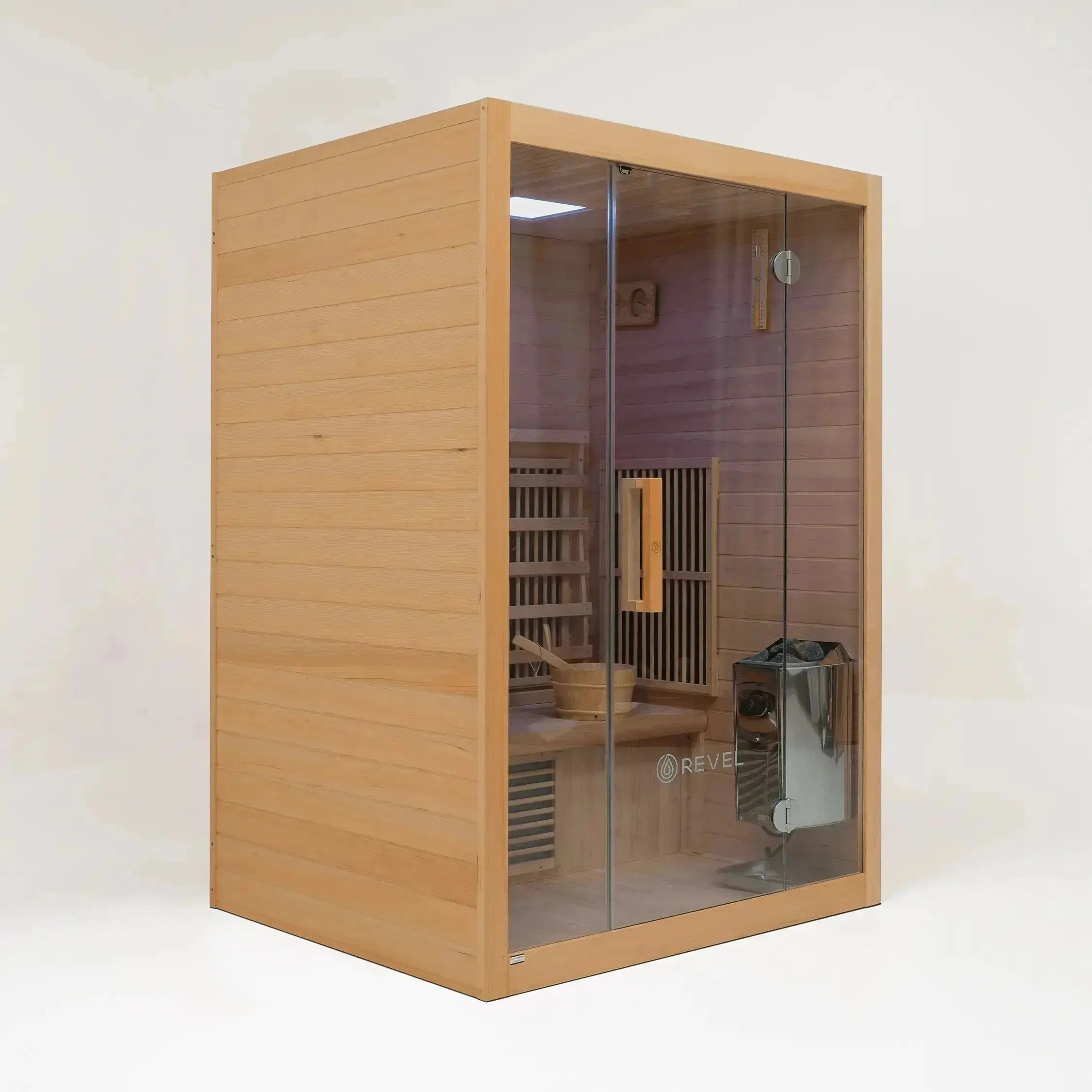 Revel NordicWave 2 Person Infrared & Traditional Hybrid Sauna Revel Saunas