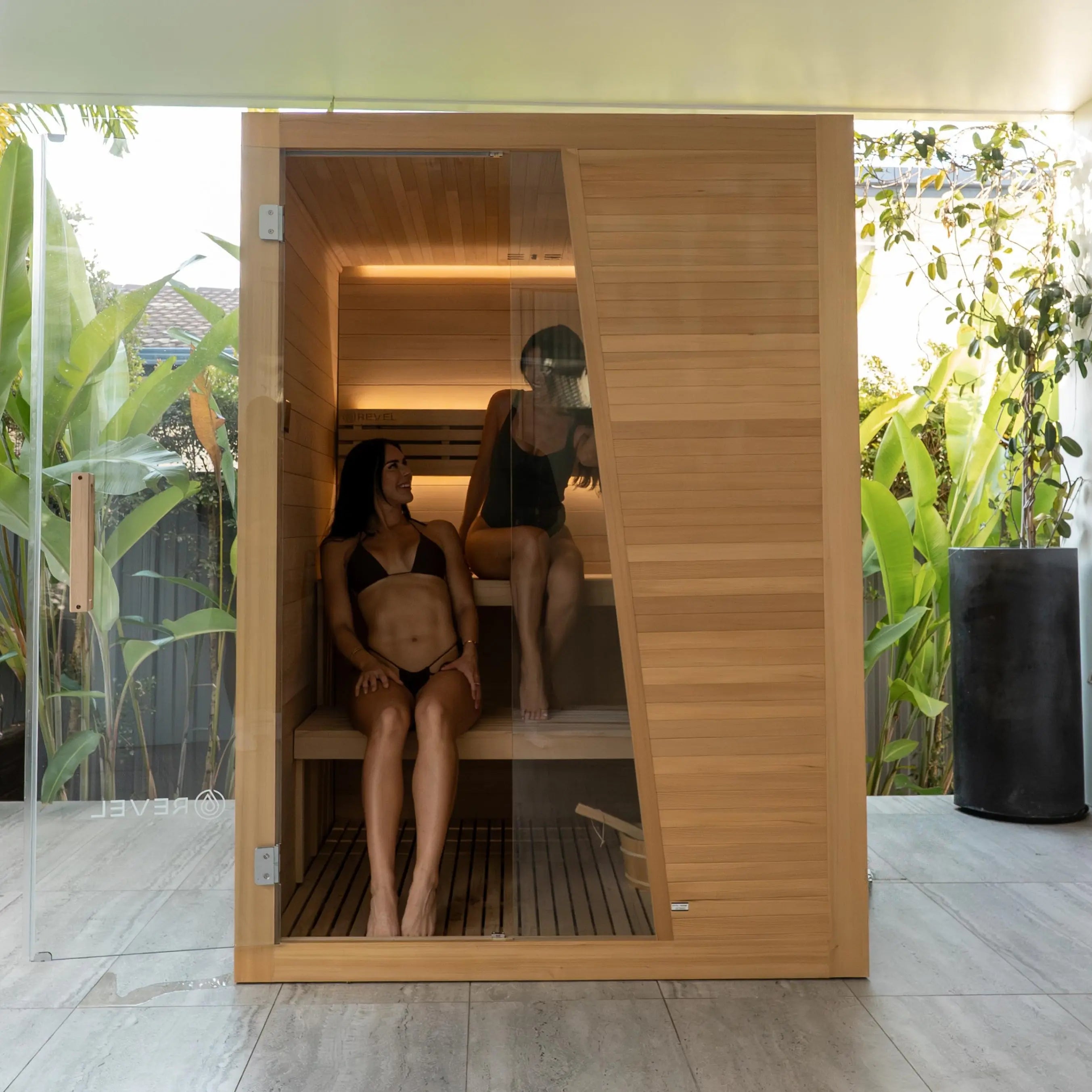 Revel Tampere 4 Person Double Tier Traditional Finnish Sauna Revel Saunas