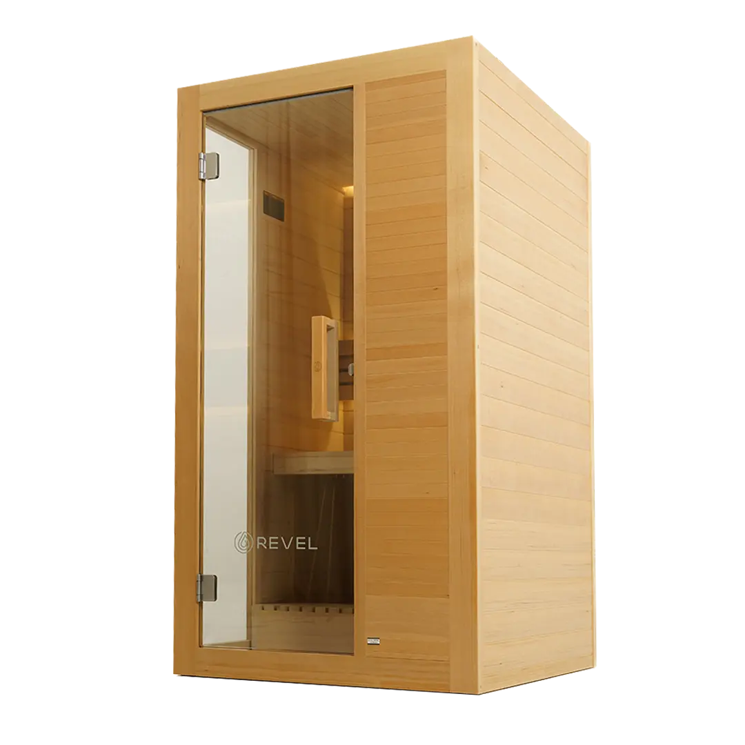 Revel Tampere 1 Person Traditional Finnish Sauna with Step Revel Saunas
