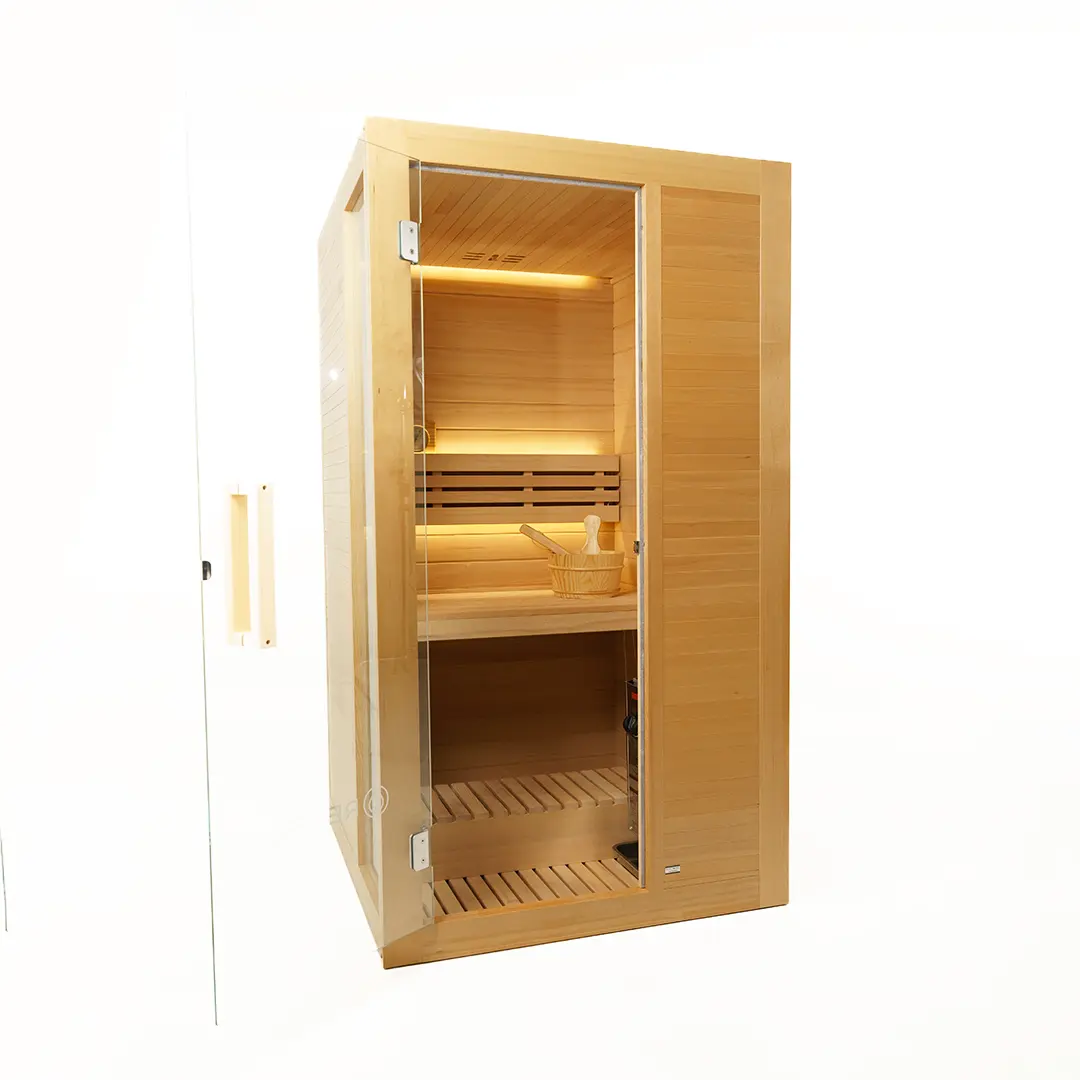 Revel Tampere 1 Person Traditional Finnish Sauna with Step Revel Saunas