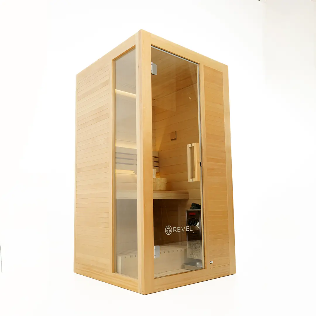 Revel Tampere 1 Person Traditional Finnish Sauna with Step Revel Saunas