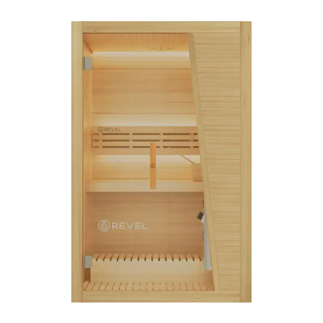 Revel Tampere 2 Person Traditional Finnish Sauna with Step Revel Saunas