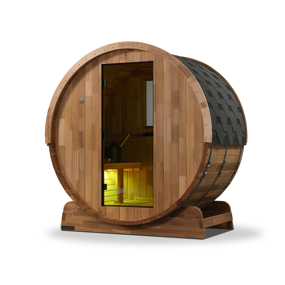Revel Aurora - 2 Person Traditional Cedar Barrel Sauna - Next Gen (Sauna Only)