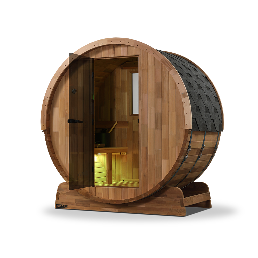 Revel Aurora - 2 Person Traditional Cedar Barrel Sauna - Next Gen (Sauna Only)