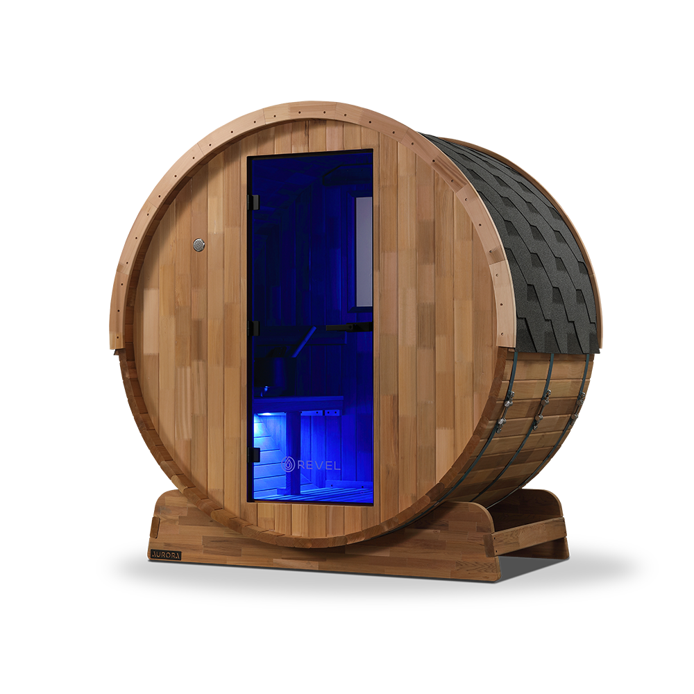 Revel Aurora - 2 Person Traditional Cedar Barrel Sauna - Next Gen (Sauna Only)