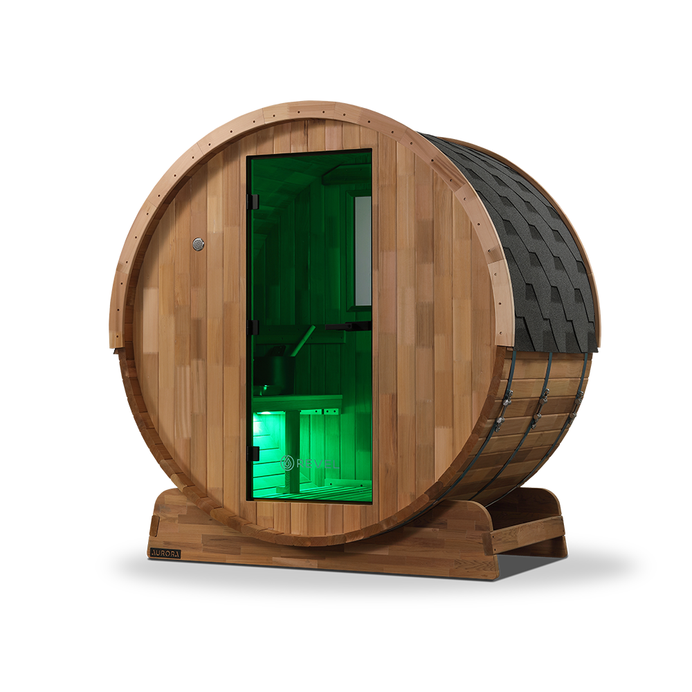 Revel Aurora - 2 Person Traditional Cedar Barrel Sauna - Next Gen (Sauna Only)