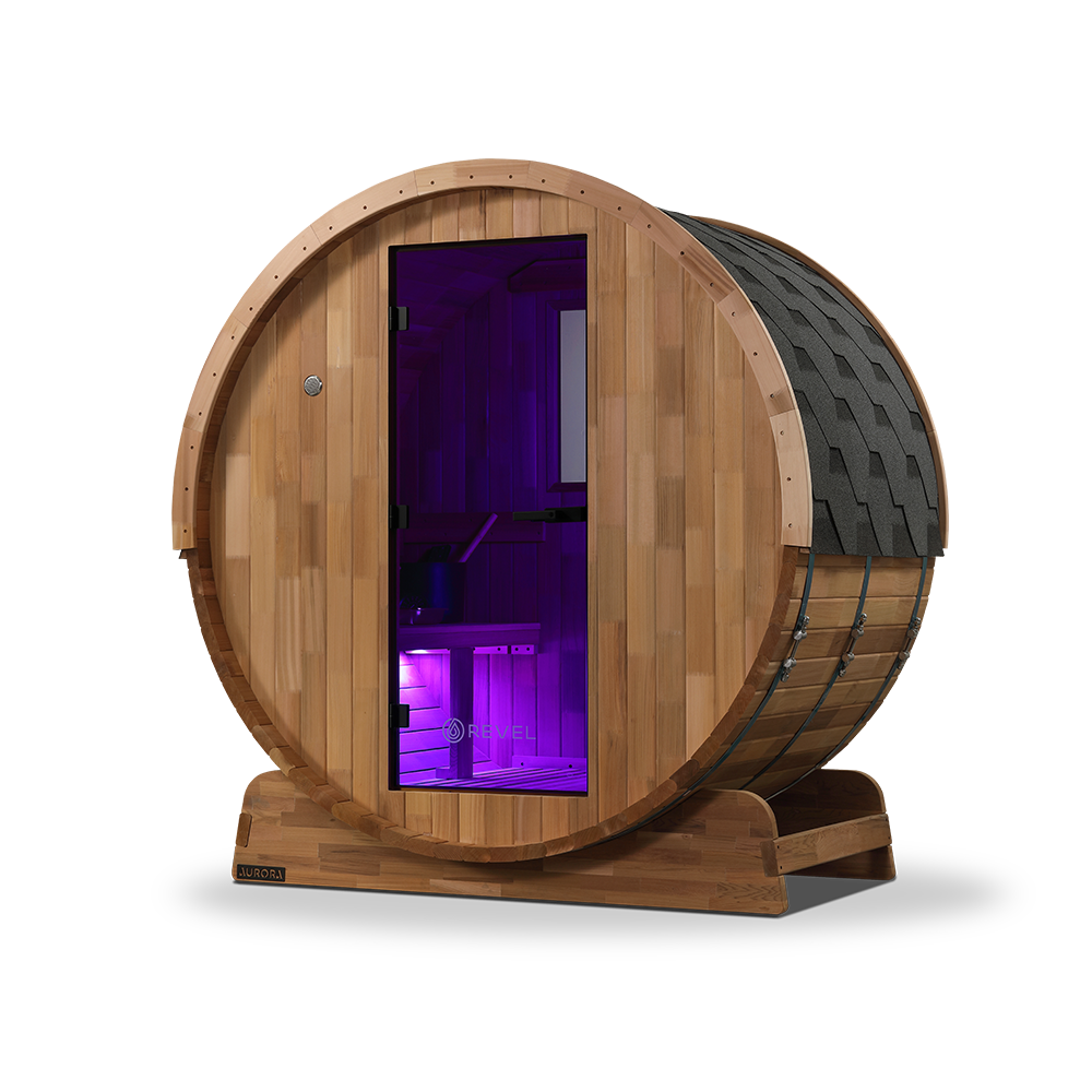 Revel Aurora - 2 Person Traditional Cedar Barrel Sauna - Next Gen (Sauna Only)