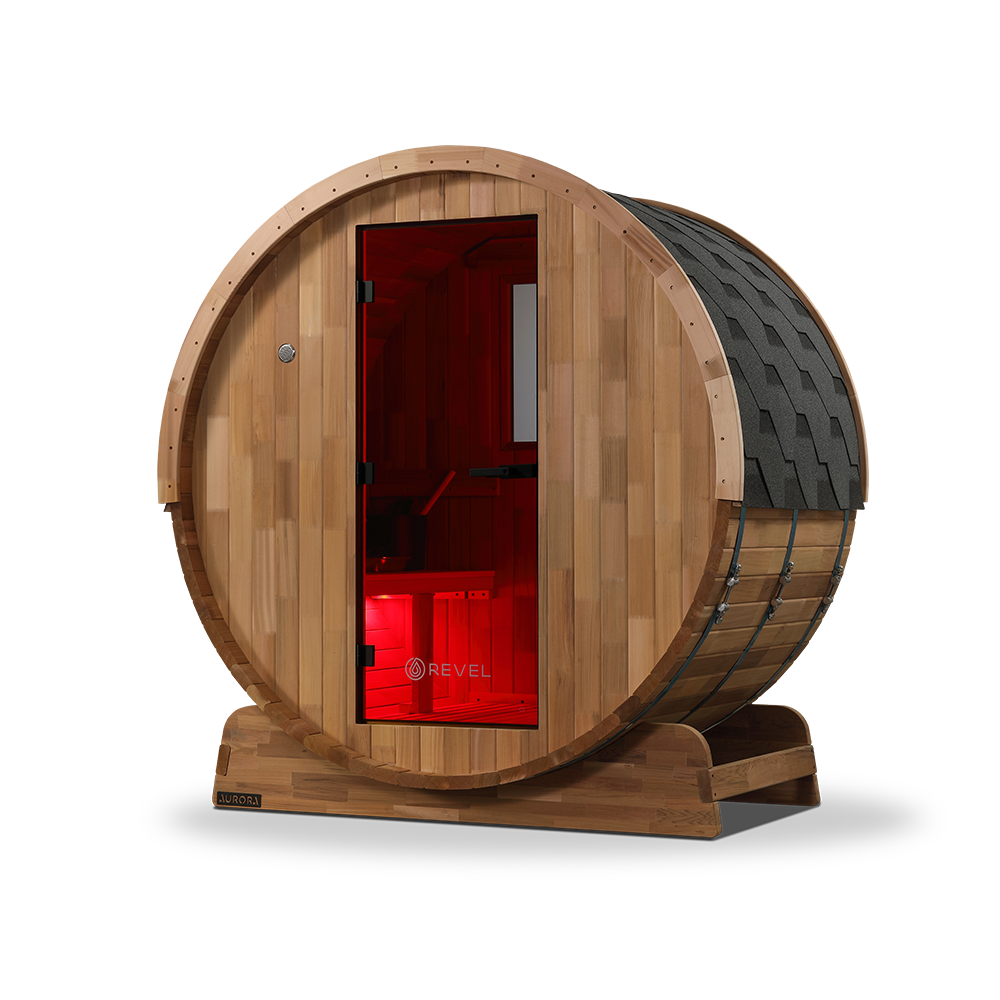 Revel Aurora - 2 Person Traditional Cedar Barrel Sauna - Next Gen (Sauna Only)