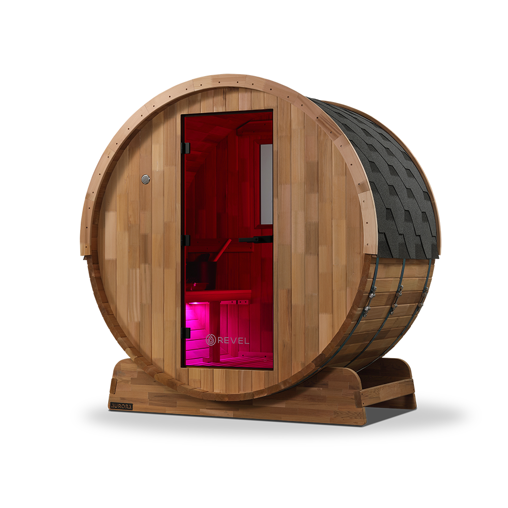Revel Aurora - 2 Person Traditional Cedar Barrel Sauna - Next Gen (Sauna Only)