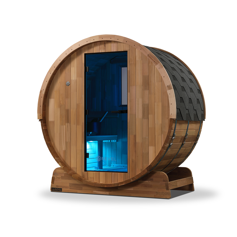 Revel Aurora - 2 Person Traditional Cedar Barrel Sauna - Next Gen (Sauna Only)