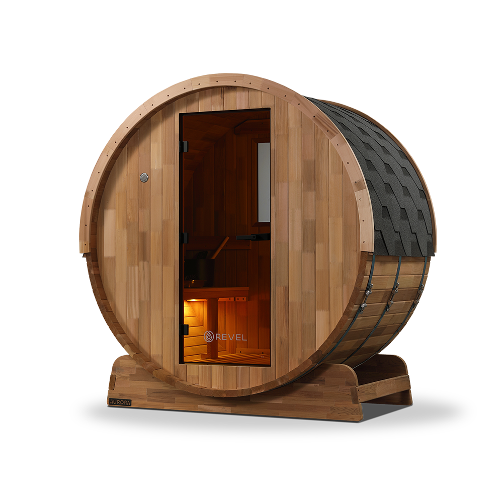 Revel Aurora - 2 Person Traditional Cedar Barrel Sauna - Next Gen (Sauna Only)