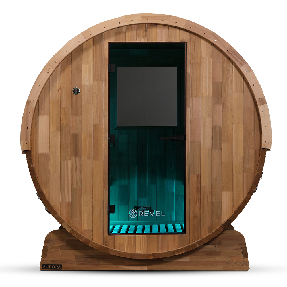 Revel Aurora - 2 Person Traditional Cedar Barrel Sauna - Next Gen (Sauna Only)