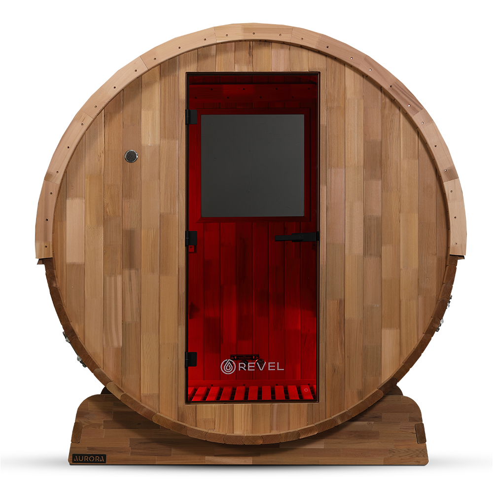 Revel Aurora - 2 Person Traditional Cedar Barrel Sauna - Next Gen (Sauna Only)