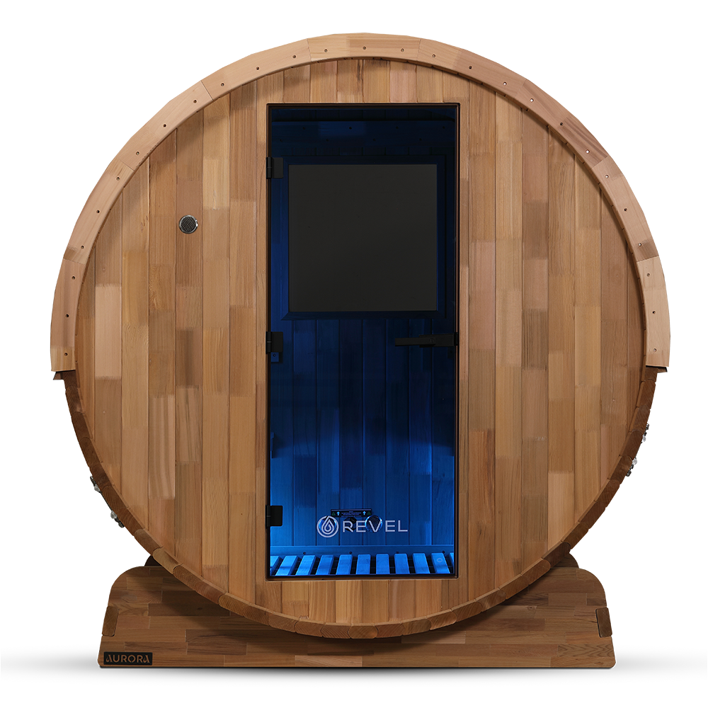 Revel Aurora - 2 Person Traditional Cedar Barrel Sauna - Next Gen (Sauna Only)