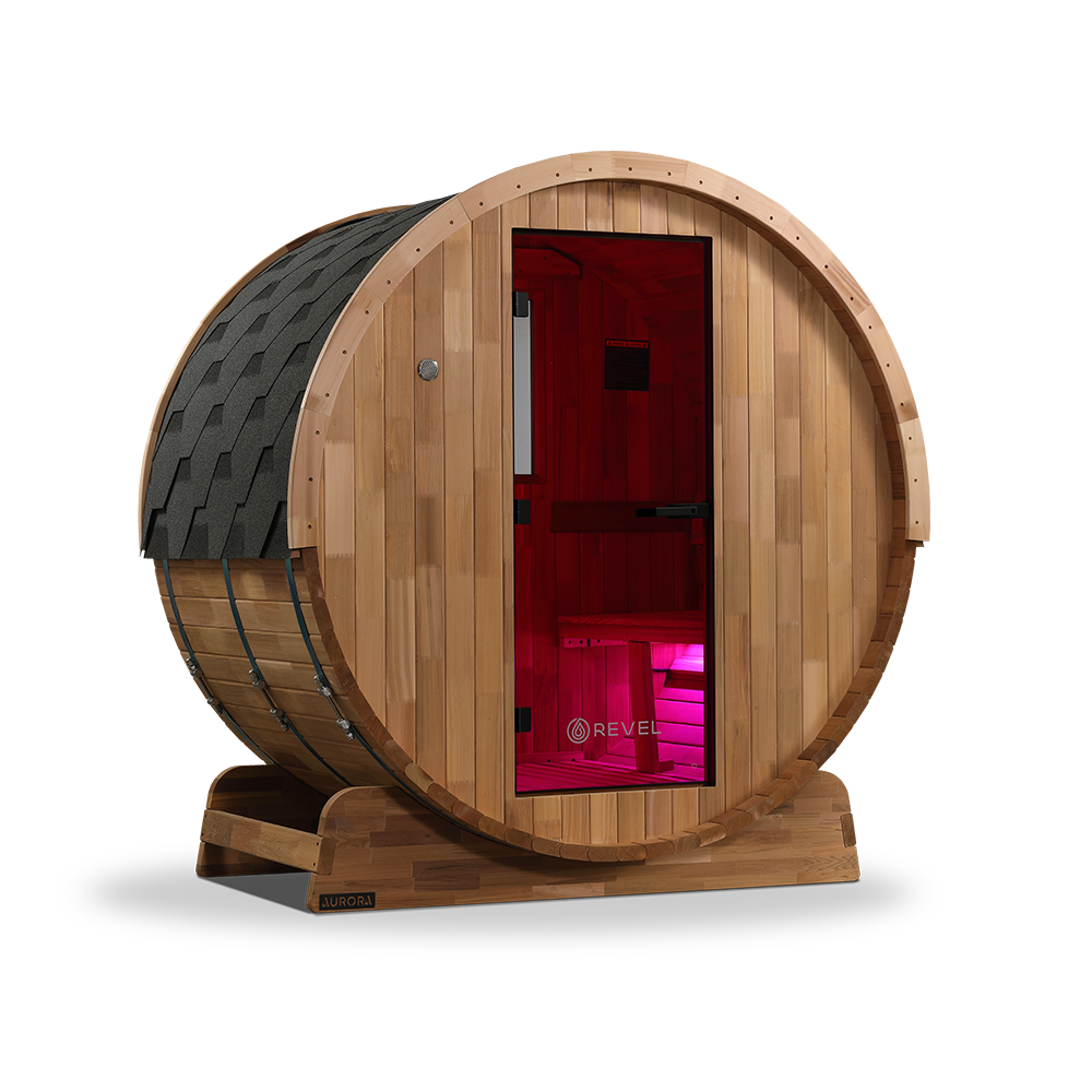 Revel Aurora - 2 Person Traditional Cedar Barrel Sauna - Next Gen (Sauna Only)