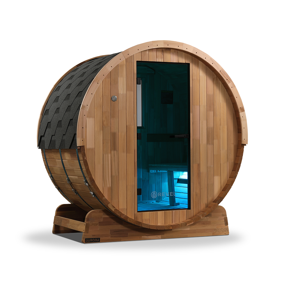 Revel Aurora - 2 Person Traditional Cedar Barrel Sauna - Next Gen (Sauna Only)