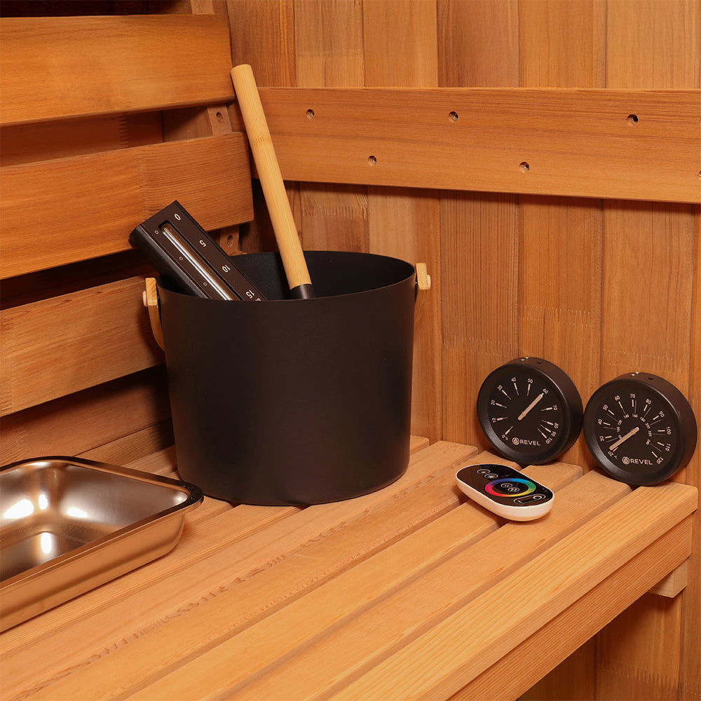 Revel Aurora - 2 Person Traditional Cedar Barrel Sauna - Next Gen (Sauna Only)