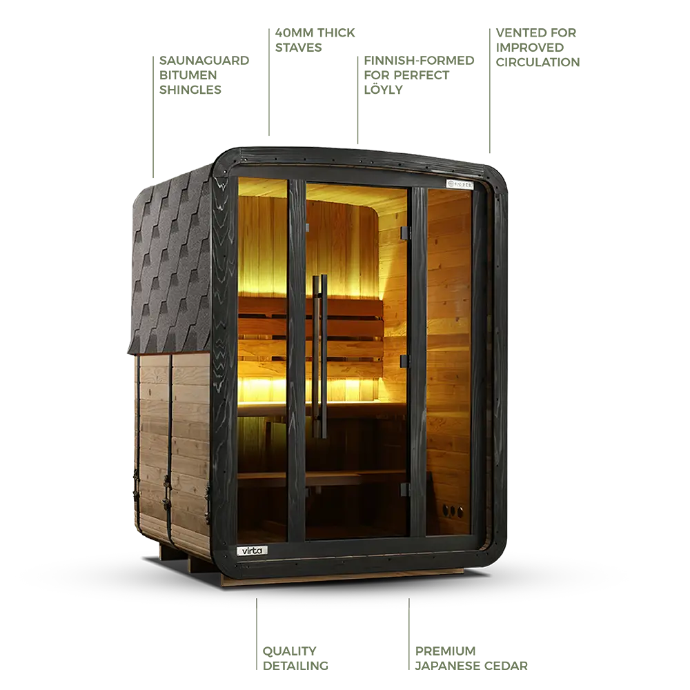 Revel Virta 2 Person Traditional Cabin Revel Saunas