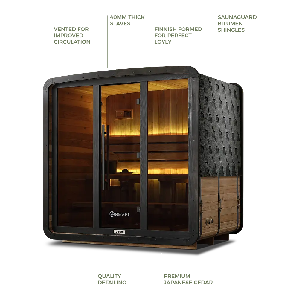 Revel Virta 4 Person Traditional Cabin Revel Saunas