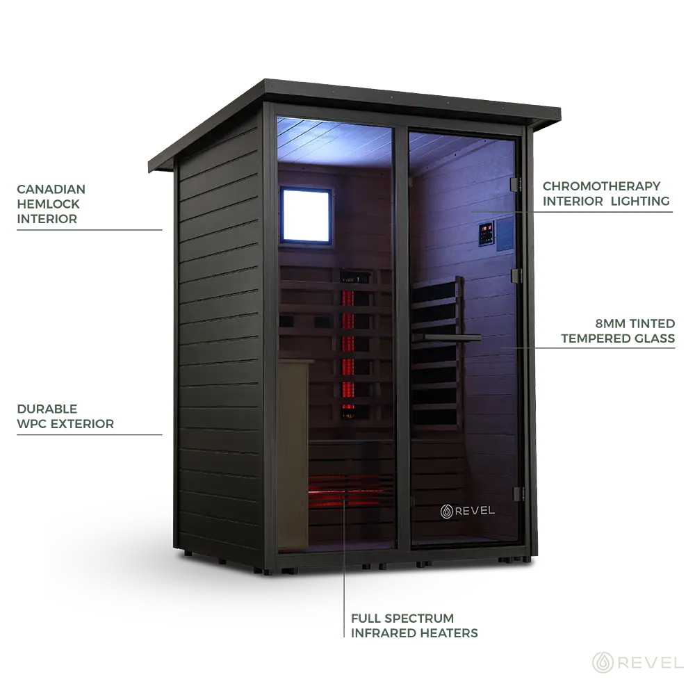 Revel Eclipse - 2 Person Full Spectrum Infrared Cabin Sauna Revel Saunas