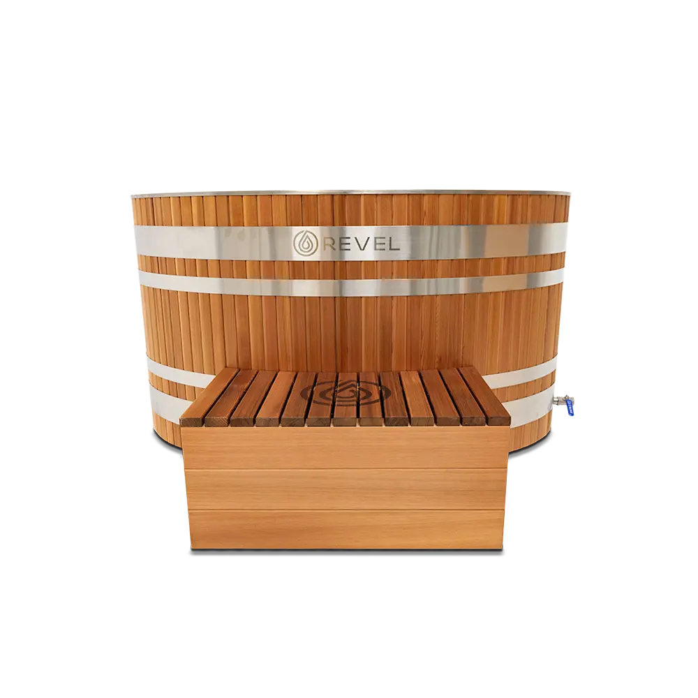 Revel Luna 3P Infrared Cabin Sauna with Glacier Solo Ice Bath and 1HP Chiller Revel Saunas