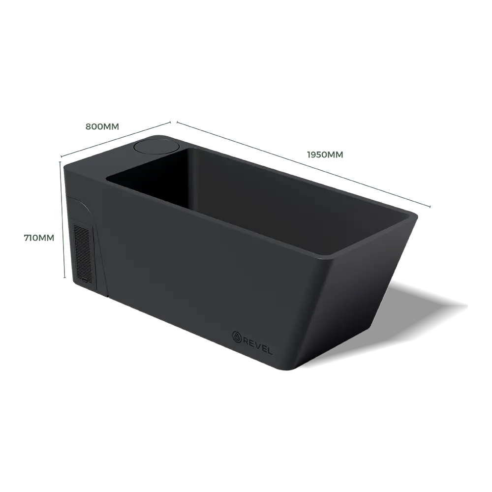 Revel Glasur All in One Ice Bath - Black Revel Saunas