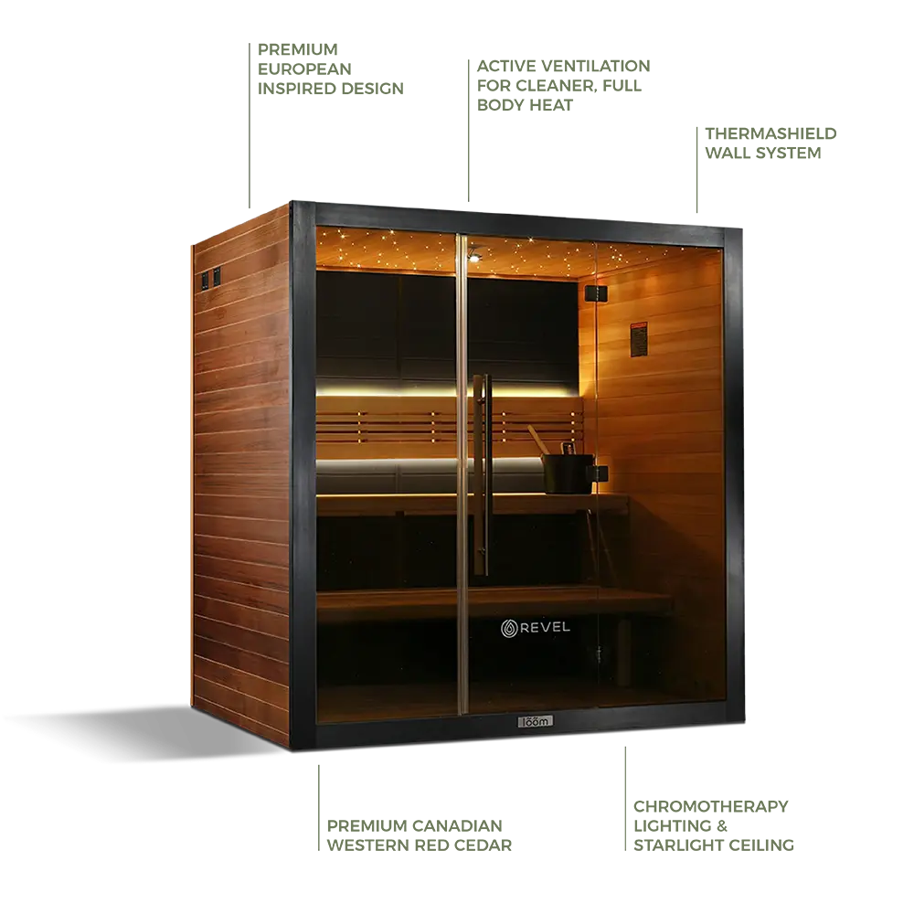 Revel Loom 4 Person Traditional Finnish Sauna - Next Gen Revel Saunas