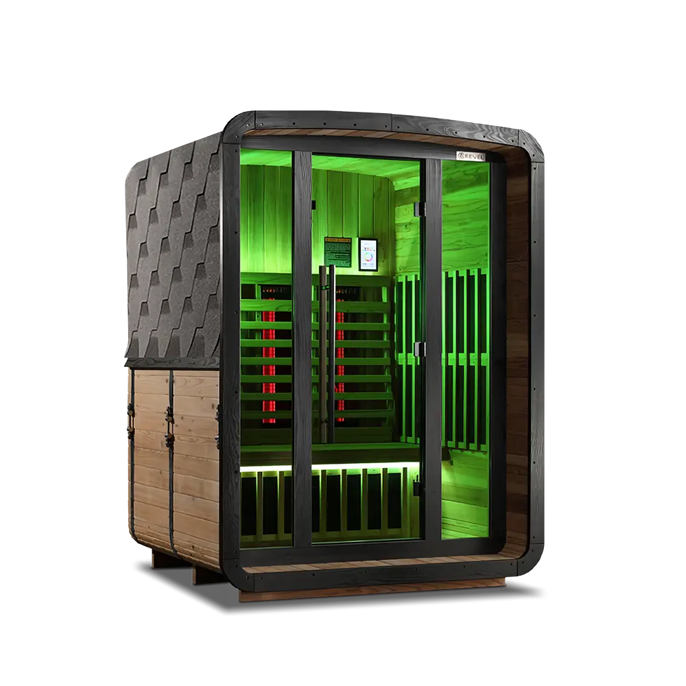 Revel Luna 3 Person Infrared Barrel Sauna - Next Gen Revel Saunas