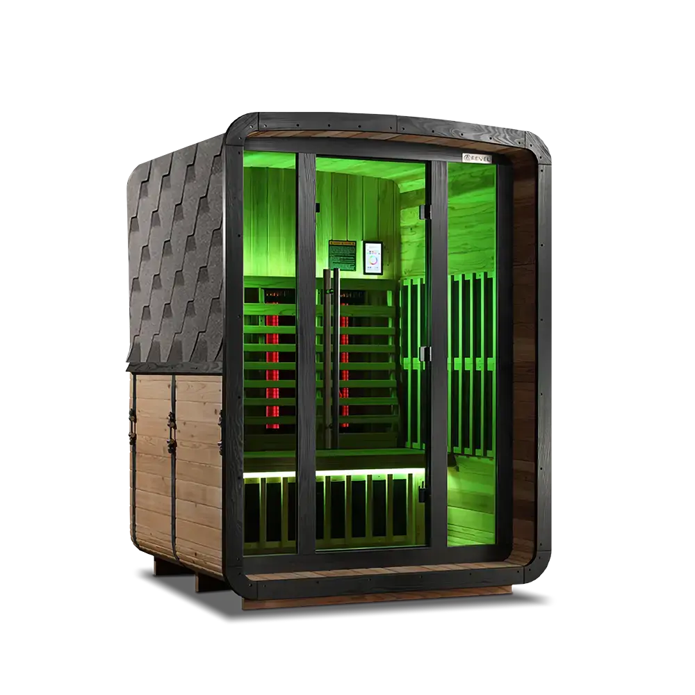 Revel Luna 3 Person Infrared Barrel Sauna - Next Gen Revel Saunas
