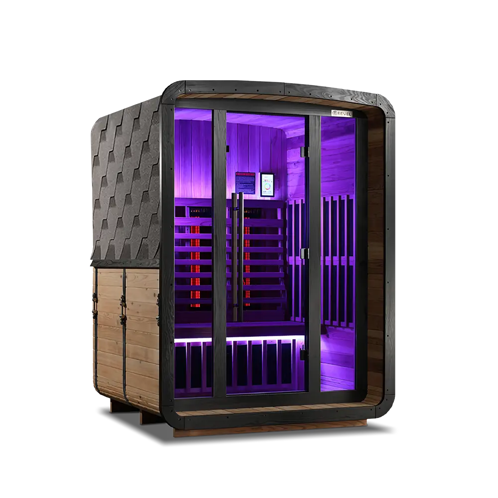 Revel Luna 3 Person Infrared Barrel Sauna - Next Gen Revel Saunas