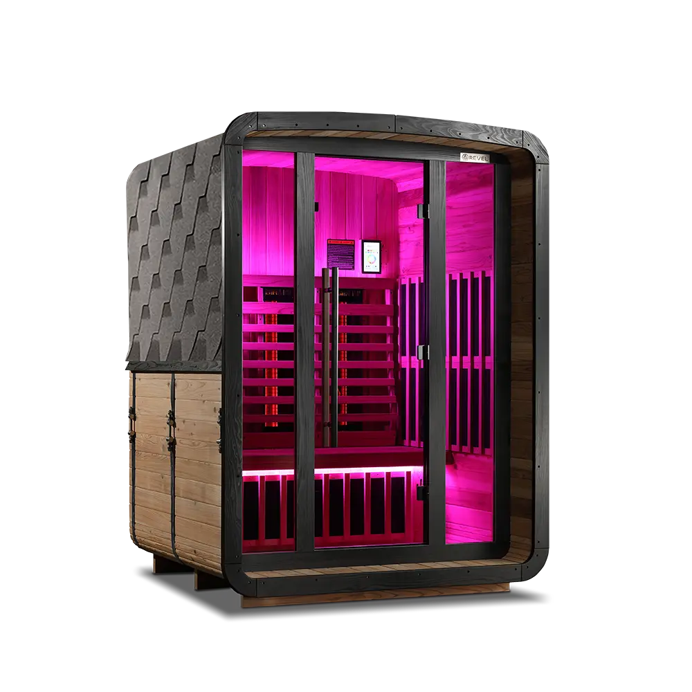 Revel Luna 3 Person Infrared Barrel Sauna - Next Gen Revel Saunas