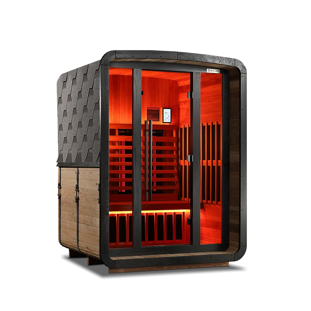 Revel Luna 3 Person Infrared Barrel Sauna - Next Gen Revel Saunas
