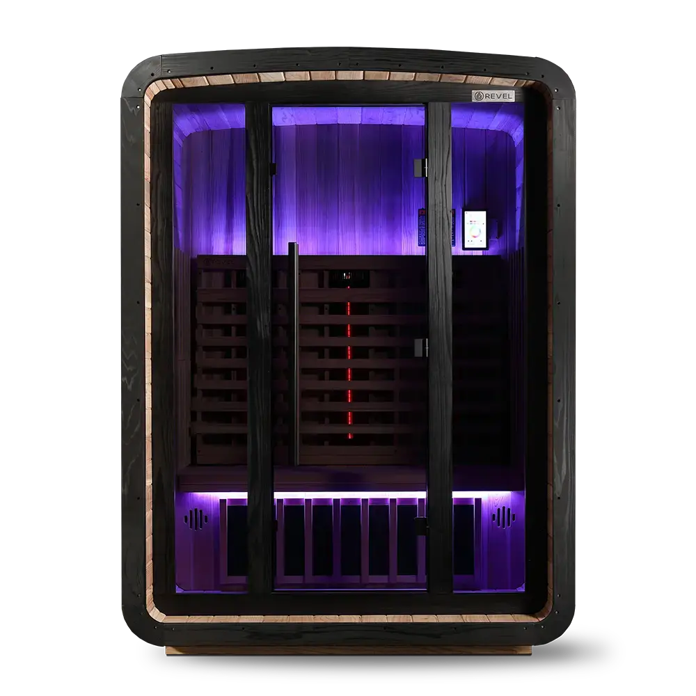 Revel Luna 3 Person Infrared Barrel Sauna - Next Gen Revel Saunas