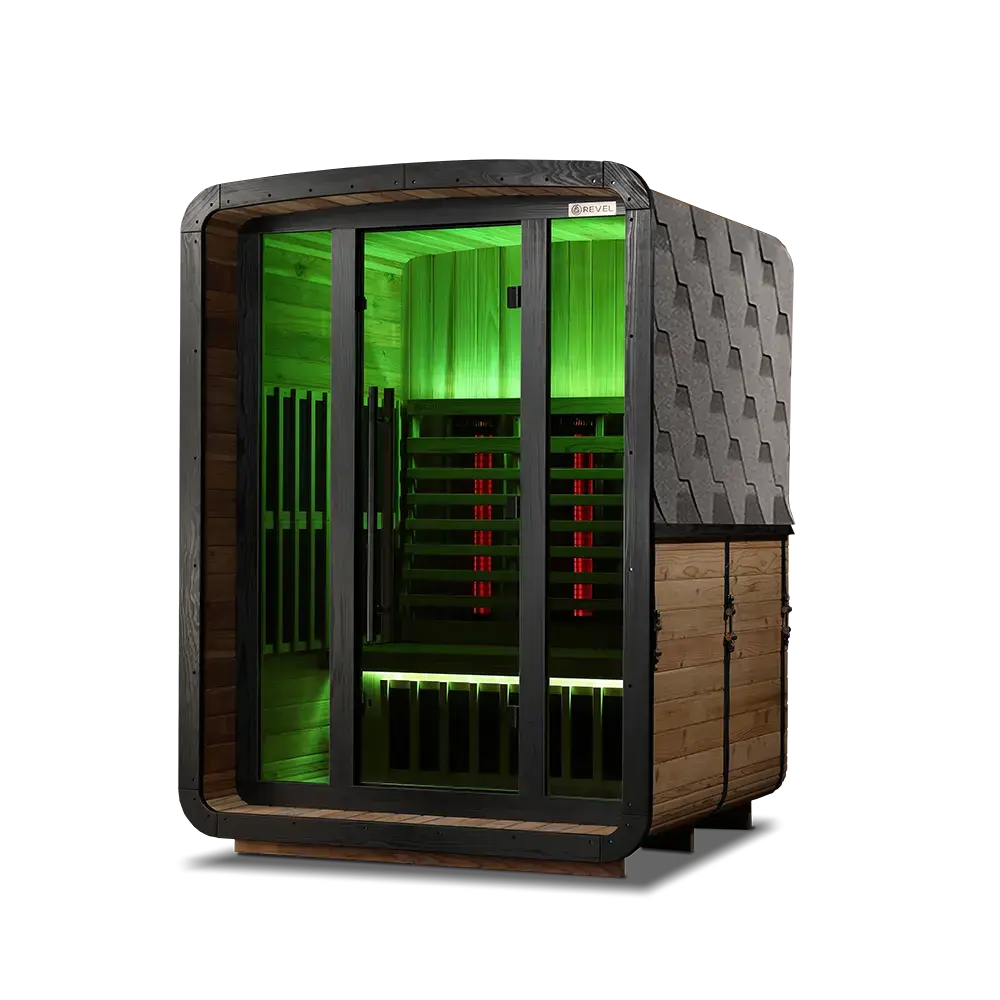 Revel Luna 3 Person Infrared Barrel Sauna - Next Gen Revel Saunas