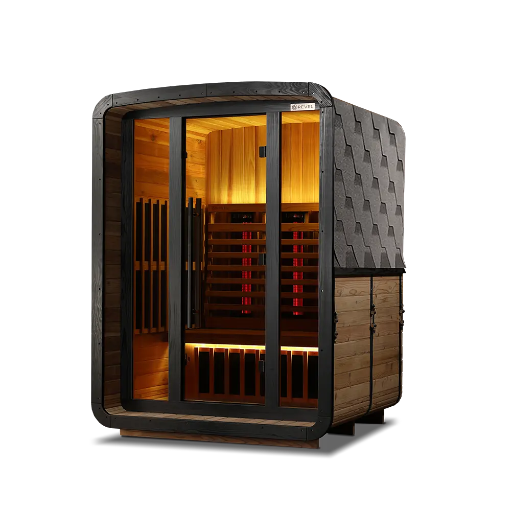Revel Luna 3 Person Infrared Barrel Sauna - Next Gen Revel Saunas