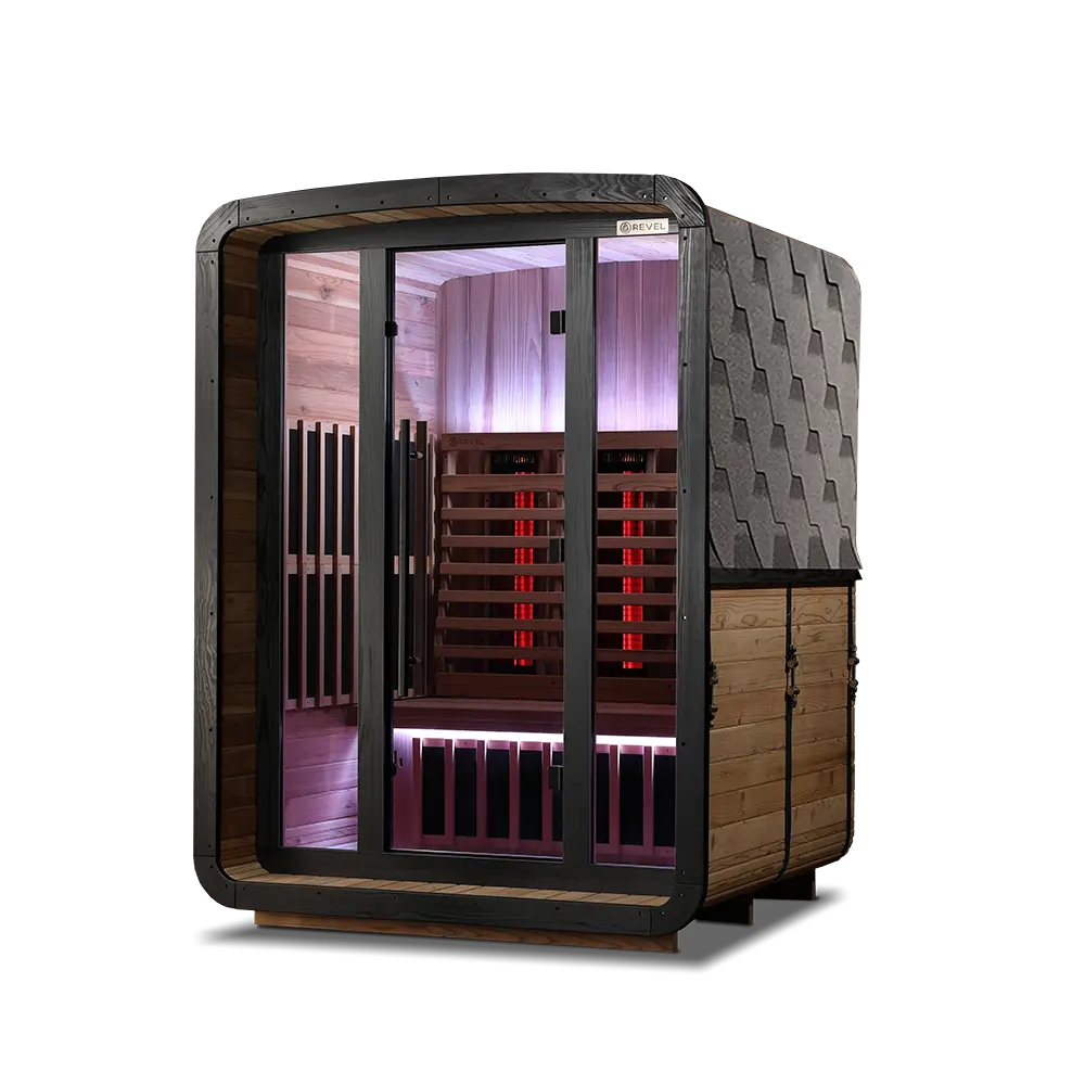 Revel Luna 3 Person Infrared Barrel Sauna - Next Gen Revel Saunas