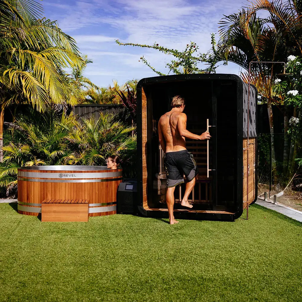 Revel Luna 3 Person Infrared Cabin Sauna - Next Gen Revel Saunas