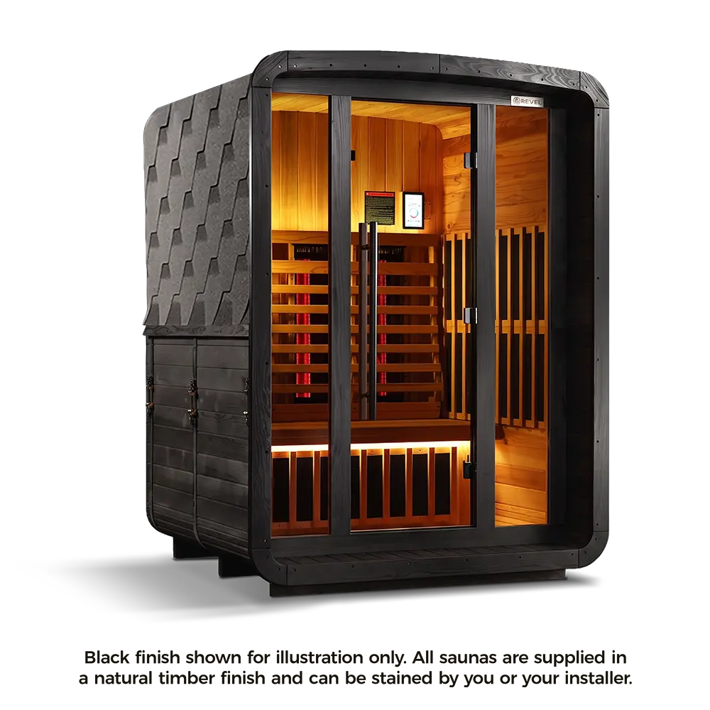 Revel Luna 3 Person Infrared Cabin Sauna - Next Gen Revel Saunas