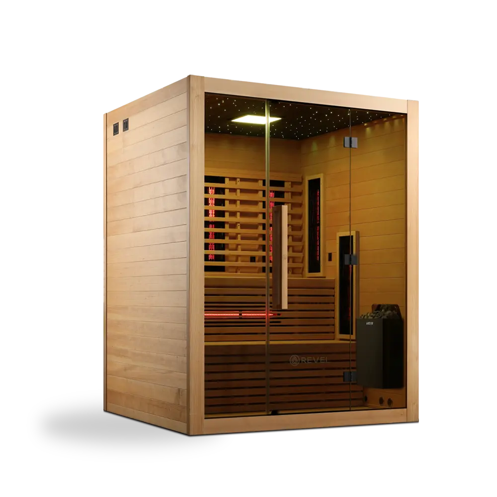 Revel NordicWave 4 Person Infrared & Traditional Hybrid Sauna (Next Gen) Revel Saunas
