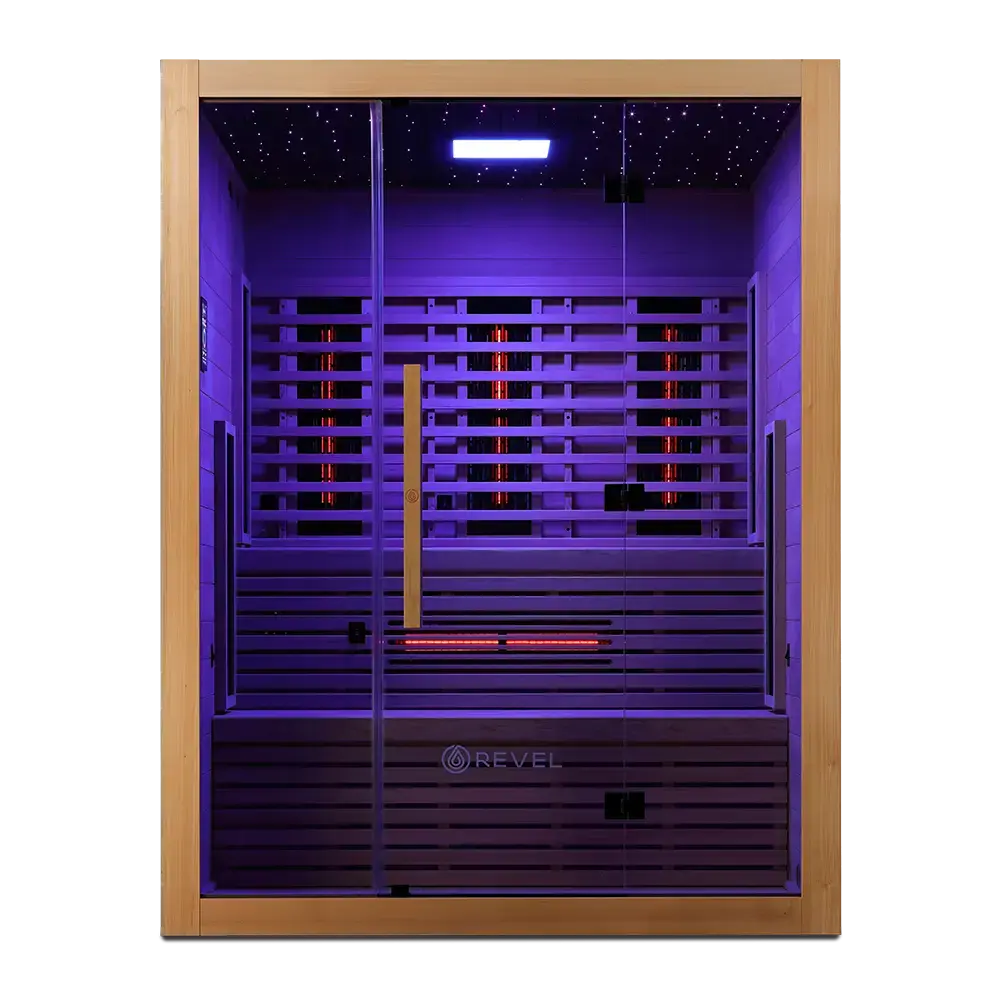 Revel NordicWave 4 Person Infrared & Traditional Hybrid Sauna (Next Gen) Revel Saunas