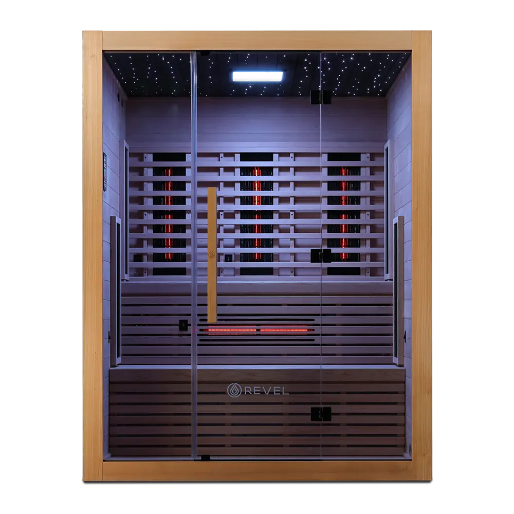 Revel NordicWave 4 Person Infrared & Traditional Hybrid Sauna (Next Gen) Revel Saunas