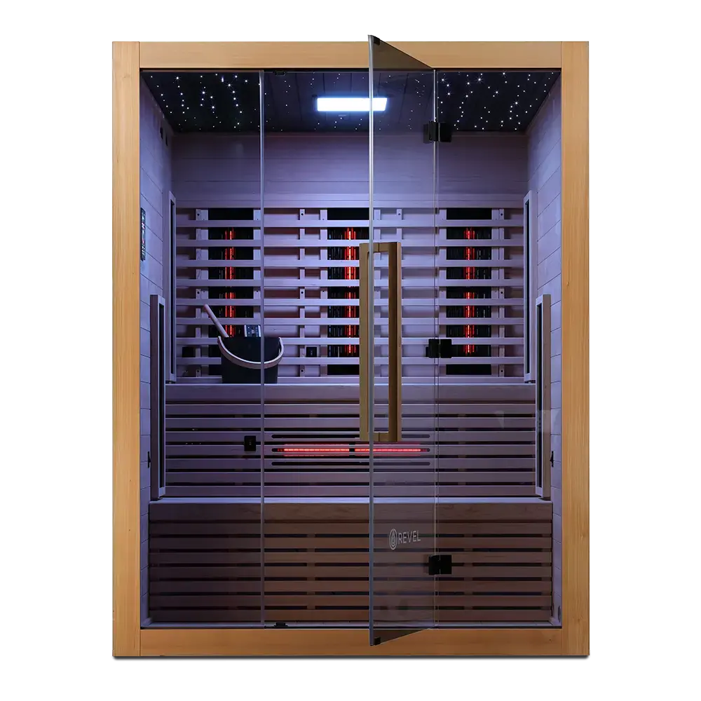 Revel NordicWave 4 Person Infrared & Traditional Hybrid Sauna (Next Gen) Revel Saunas