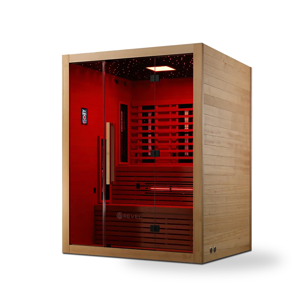 Revel NordicWave 4 Person Infrared & Traditional Hybrid Sauna (Next Gen) Revel Saunas