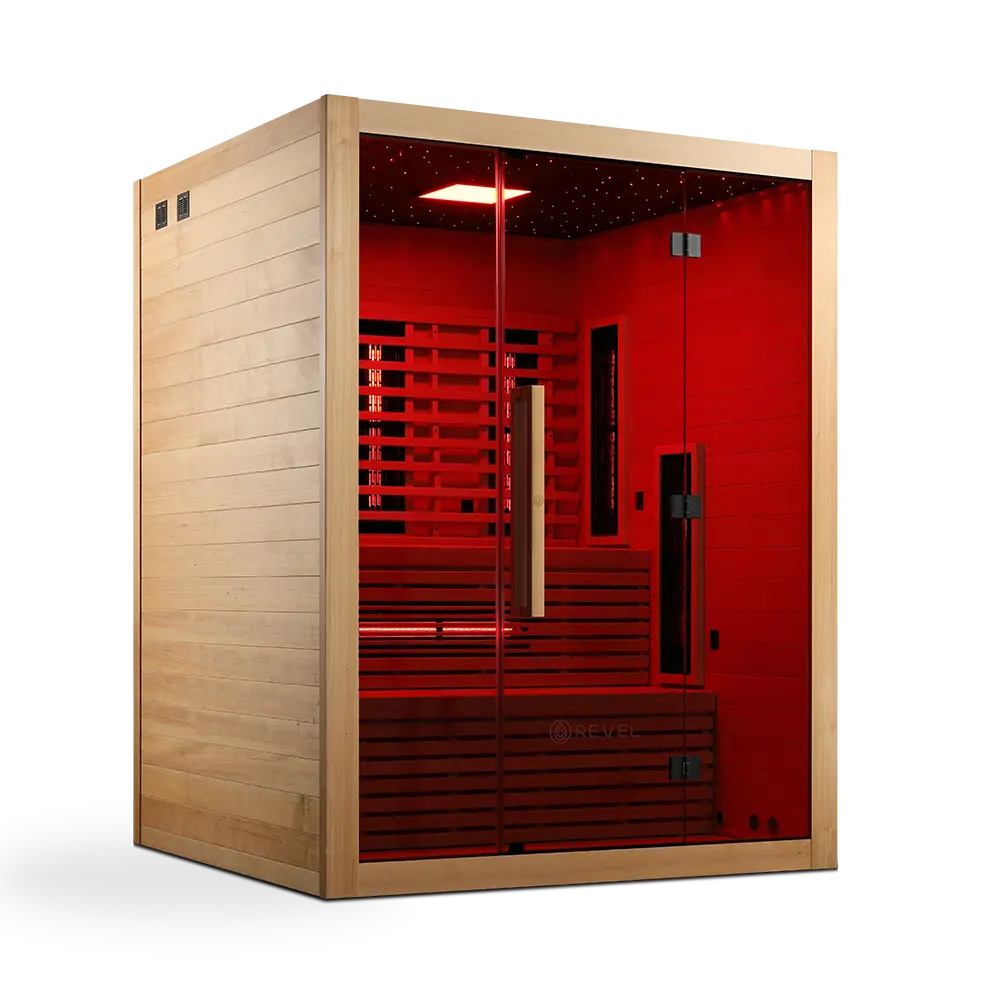 Revel NordicWave Infrared & Traditional Hybrid Sauna - Next Gen Revel Saunas
