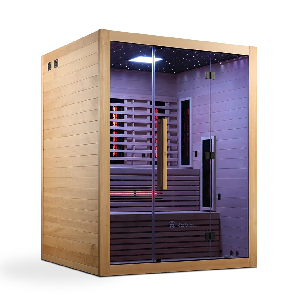 Revel NordicWave Infrared & Traditional Hybrid Sauna - Next Gen Revel Saunas
