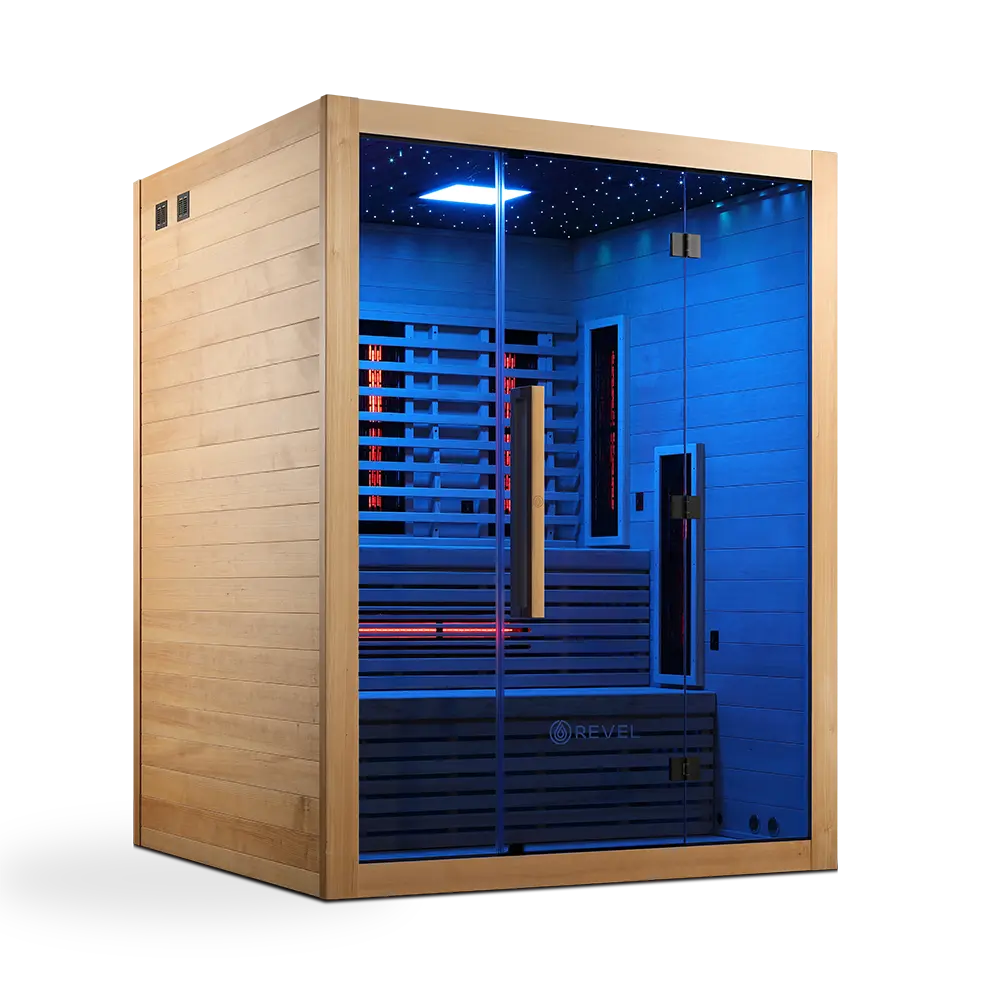Revel NordicWave Infrared & Traditional Hybrid Sauna - Next Gen Revel Saunas