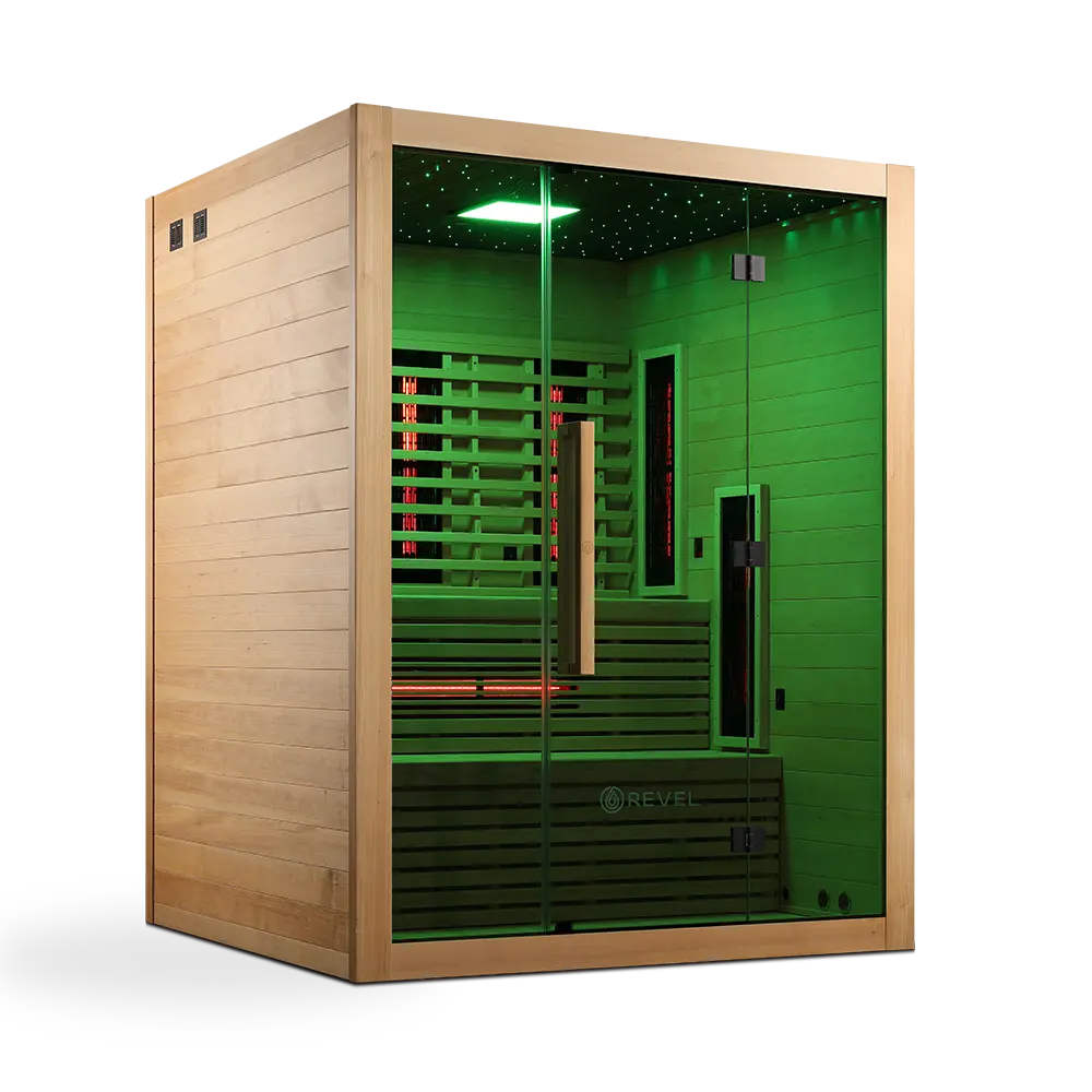 Revel NordicWave Infrared & Traditional Hybrid Sauna - Next Gen Revel Saunas