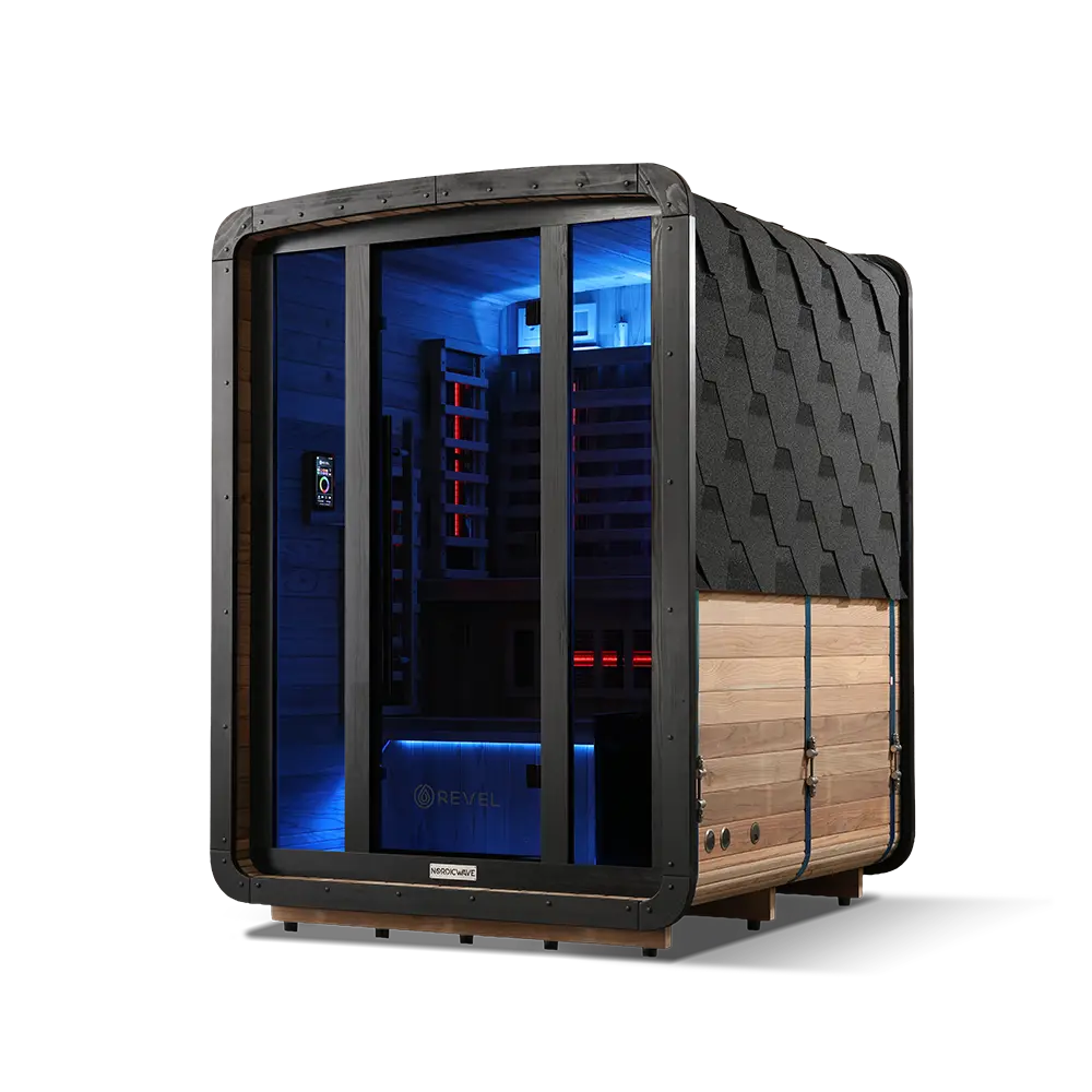 Revel Outdoor NordicWave 3 Person Infrared & Traditional Hybrid Sauna Revel Saunas
