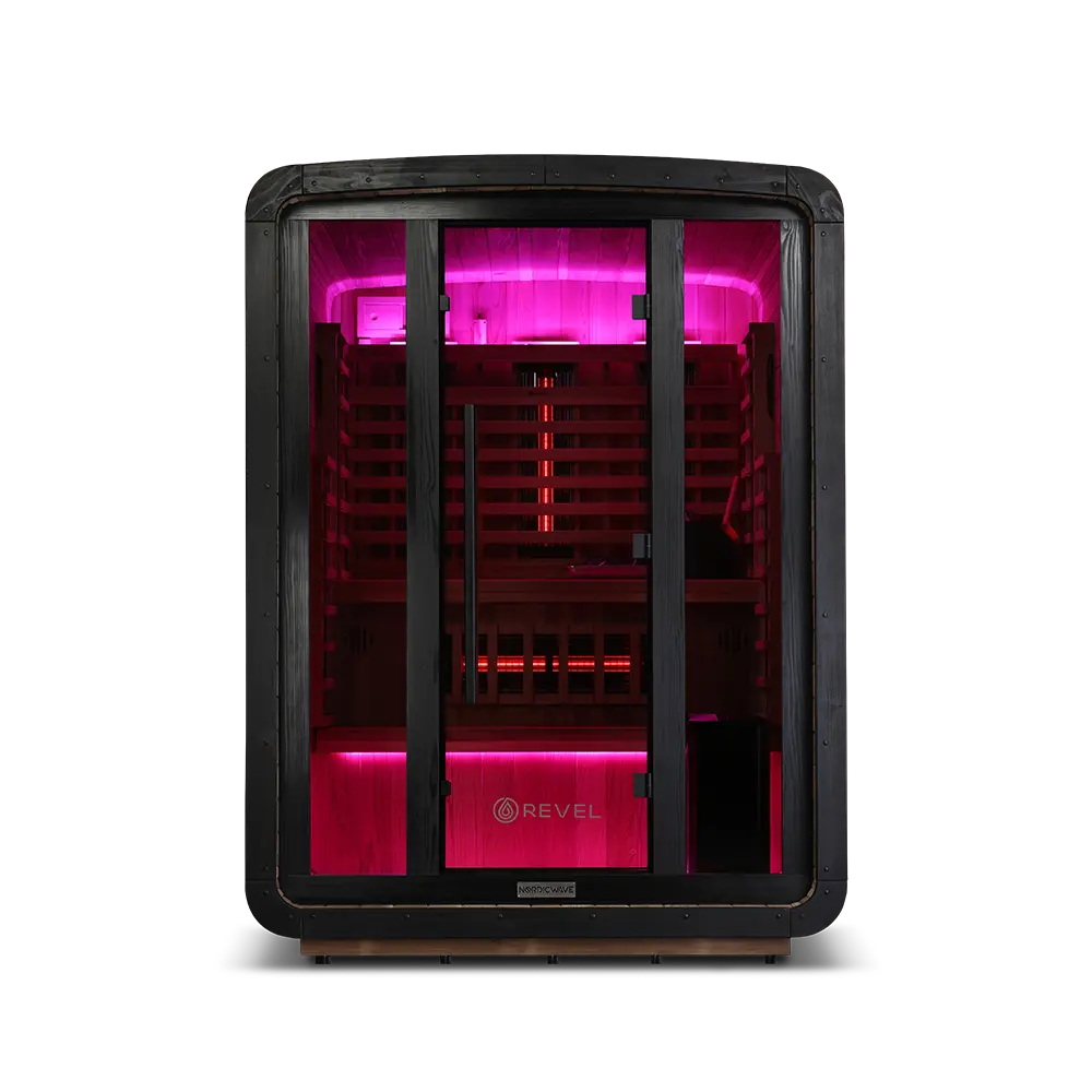 Revel Outdoor NordicWave 3 Person Infrared & Traditional Hybrid Sauna Revel Saunas