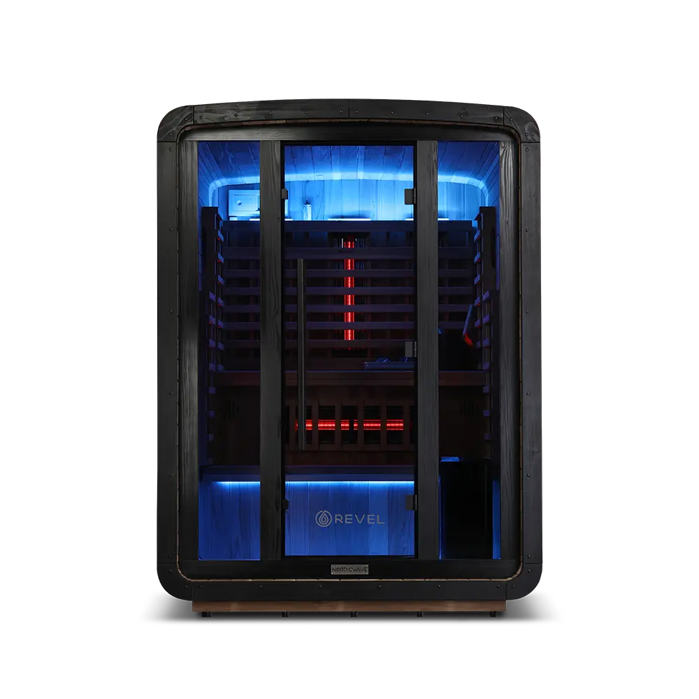 Revel Outdoor NordicWave 3 Person Infrared & Traditional Hybrid Sauna Revel Saunas